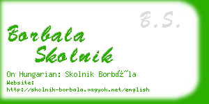 borbala skolnik business card